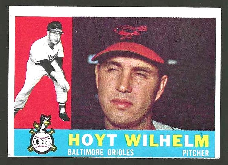 1960 Topps #395 Hoyt Wilhelm [VAR:White Back] [#] (Orioles) Baseball cards value