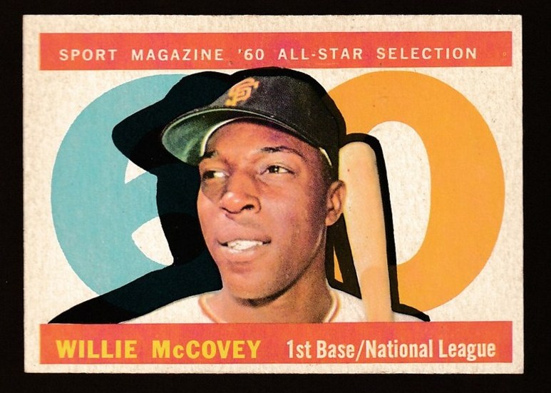 1960 Topps #554 Willie McCovey All-Star SCARCE HIGH NUMBER [#j] (Giants) Baseball cards value
