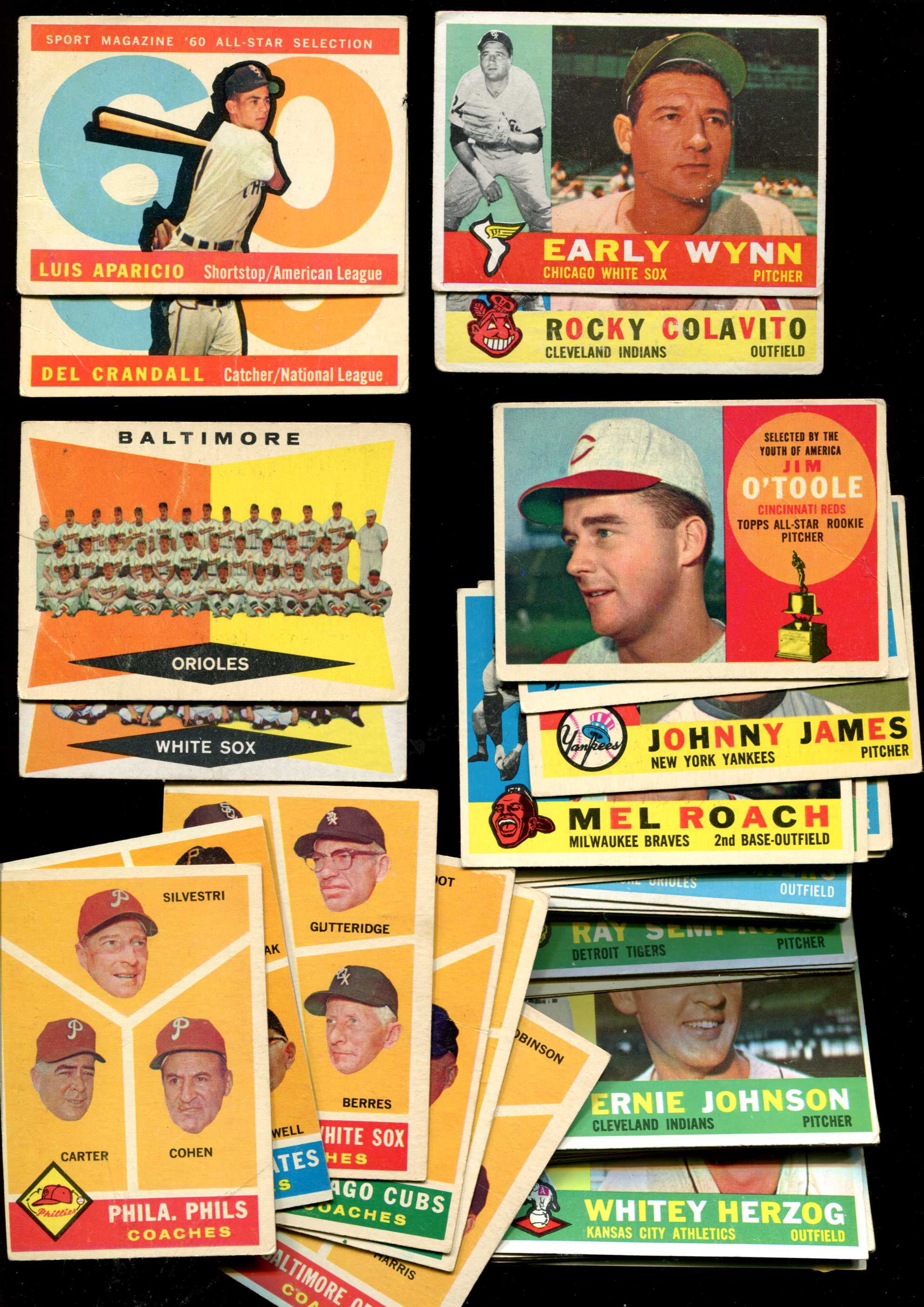 1960 Topps  -  Lot of (58) diff. w/Early Wynn,Aparicio High#,team cards ... Baseball cards value