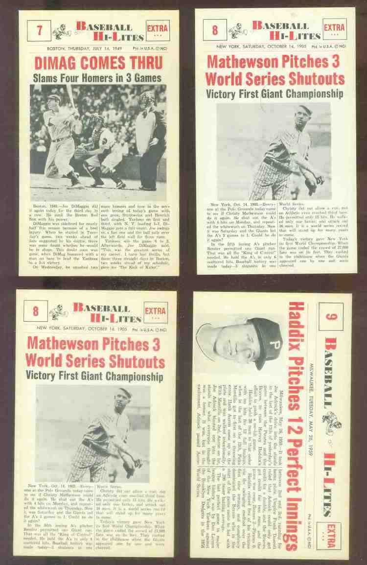 1960 Nu-Card Hi-Lites # 7 Joe DiMaggio - 'Comes Thru' Baseball cards value