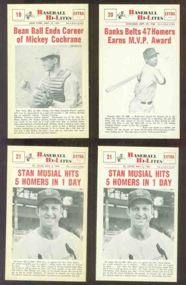 1960 Nu-Card Hi-Lites #21 Stan Musial - 'Hits 5 Homers in One Day' Baseball cards value
