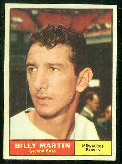 1961 Topps #.89 Billy Martin [#bsc] (Braves) Baseball cards value