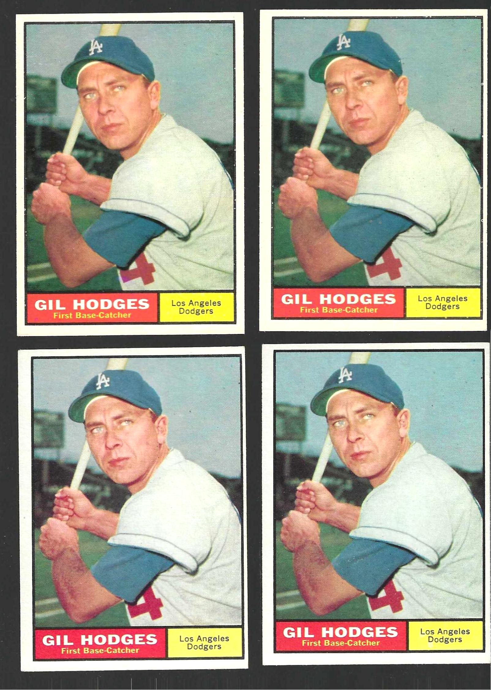 1961 Topps #460 Gil Hodges [#] (Dodgers,HOF) Baseball cards value