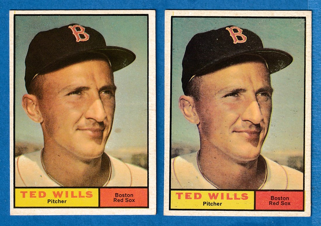 1961 Topps #548 Ted Wills SCARCE HIGH # (Red Sox) Baseball cards value