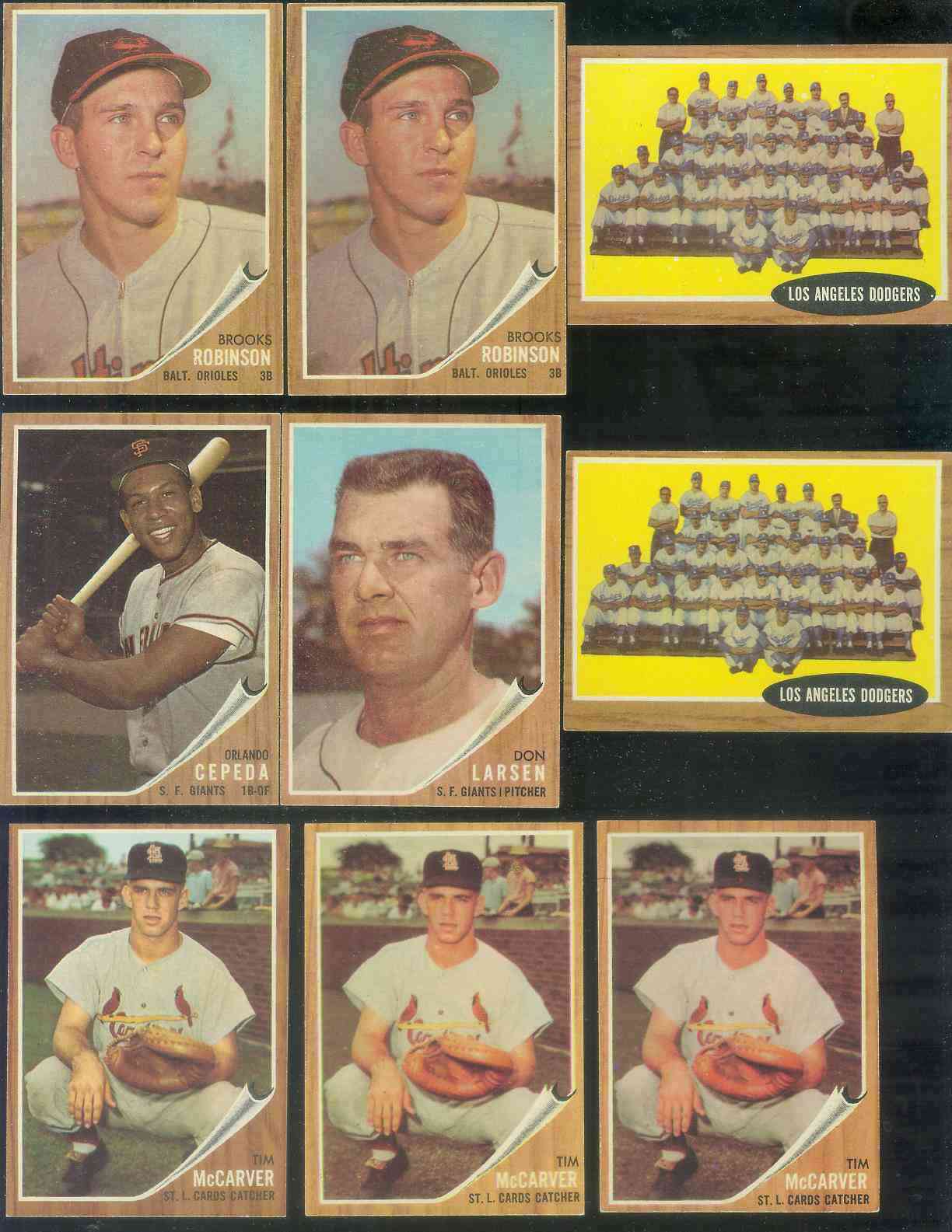 1962 Topps # 43 Dodgers TEAM card [#] Baseball cards value