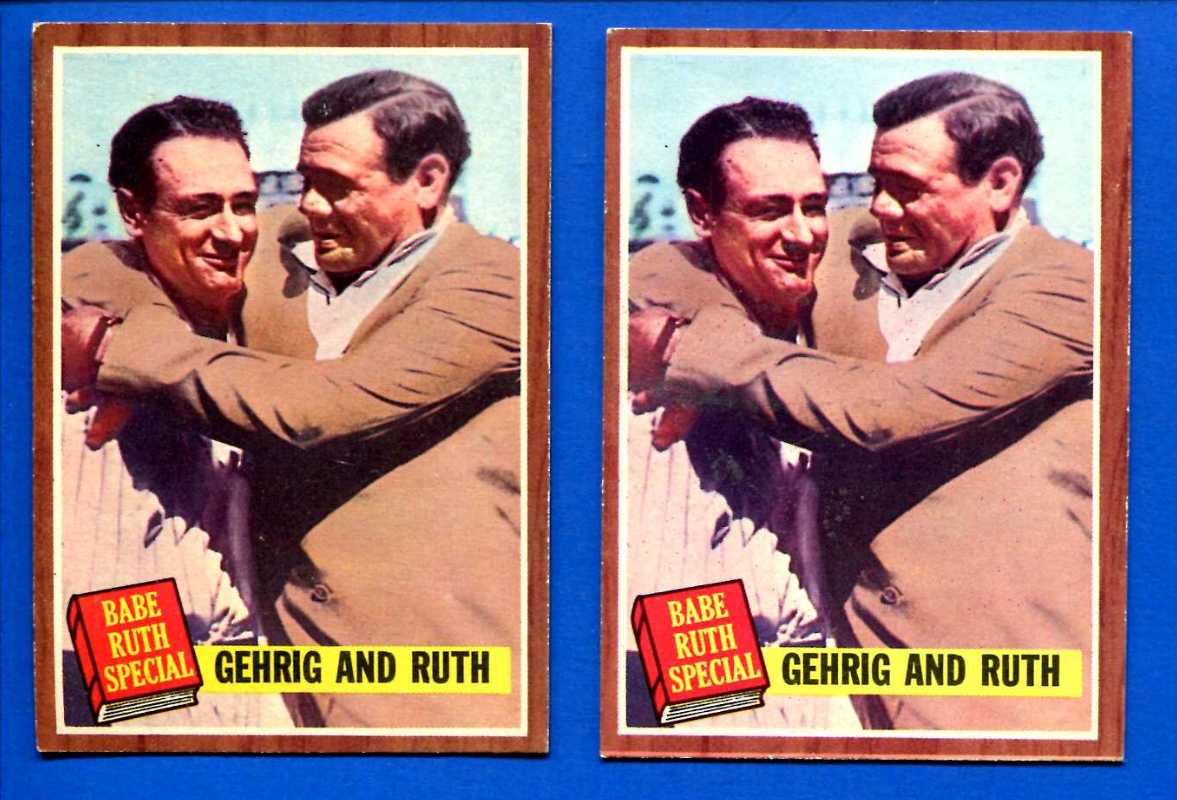 1962 Topps #140 Babe Ruth Special #6 with LOU GEHRIG (Yankees) Baseball cards value