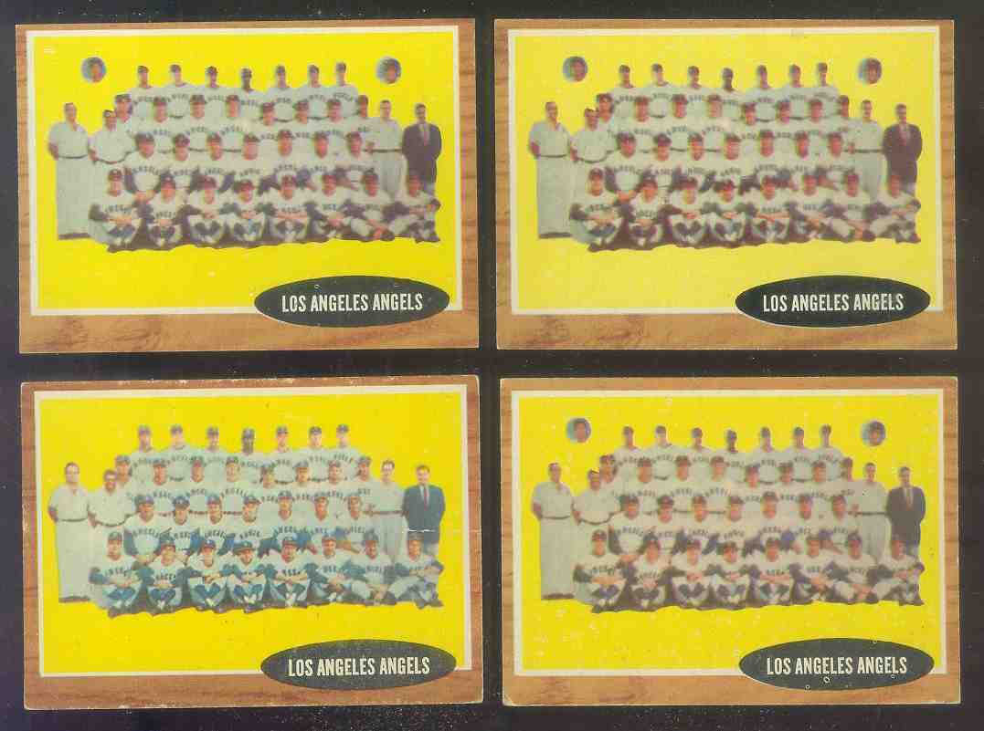 1962 Topps #132B Los Angeles Angels TEAM [VAR:Tiny photos] Baseball cards value