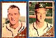 1962 Topps #174BA Carl Willey COMBO w/BOTH VARIATIONS !!! (Braves)