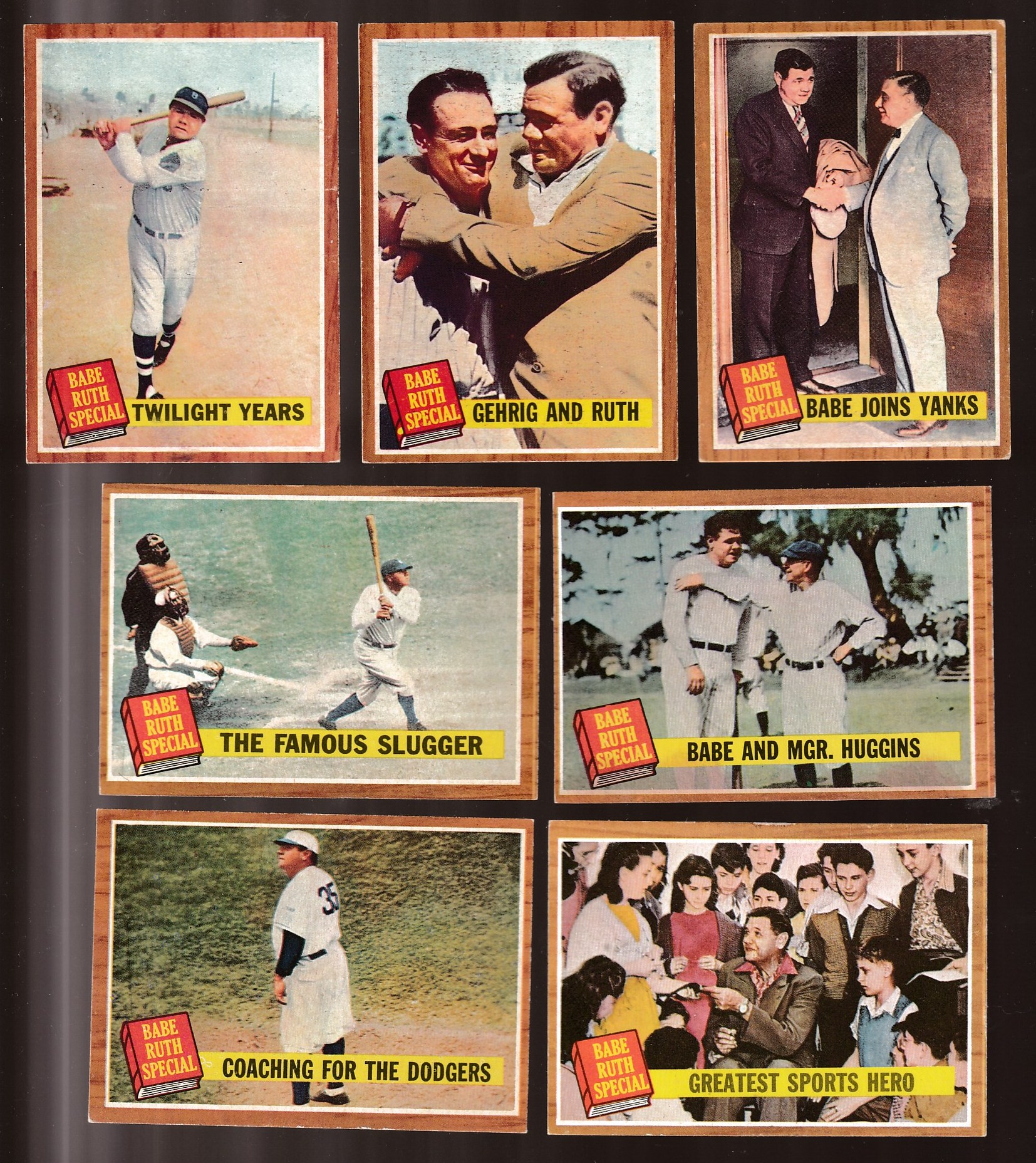 1962 Topps #136-143 Babe Ruth Specials - Near Set/Lot of (7) different Baseball cards value