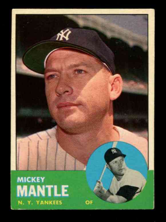 1963 Topps #200 MICKEY MANTLE (Yankees) Baseball cards value