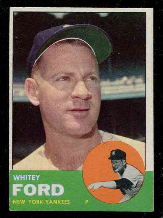 1963 Topps #446 Whitey Ford (Yankees) Baseball cards value