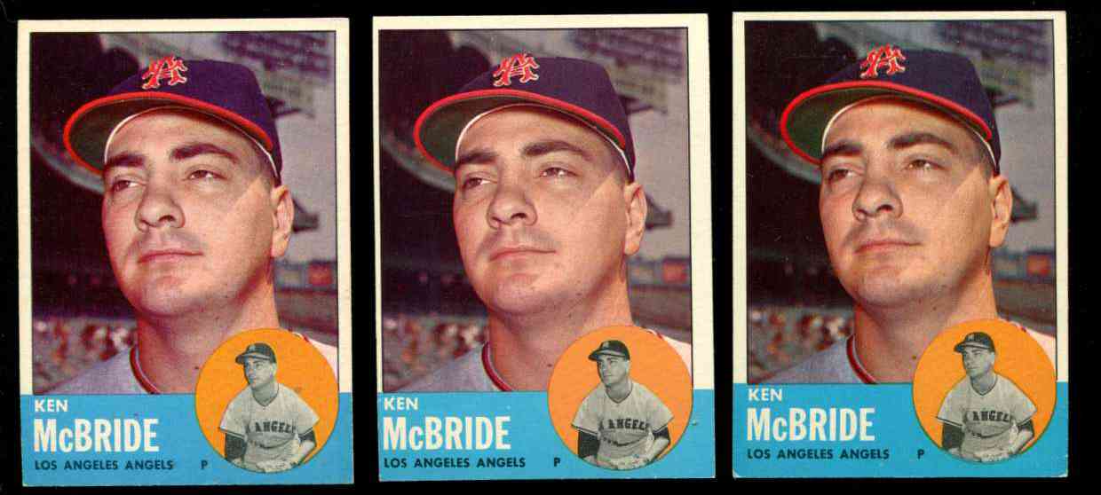 1963 Topps #510 Ken McBride SCARCEST MID SERIES (Los Angeles Angels) Baseball cards value