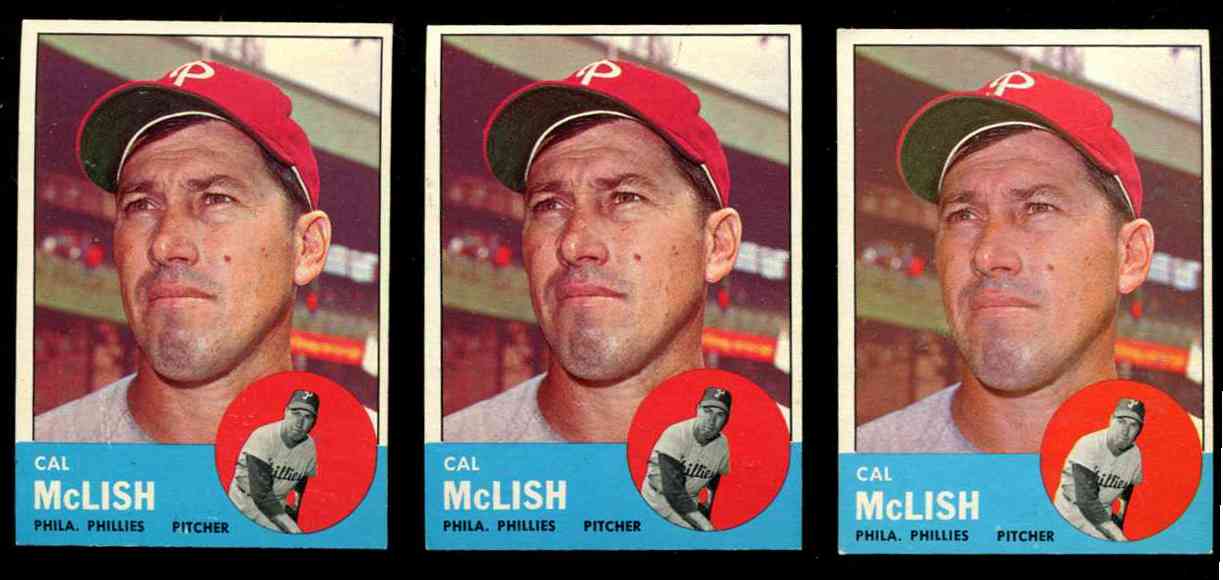 1963 Topps #512 Cal McLish SCARCEST MID SERIES (Phillies) Baseball cards value
