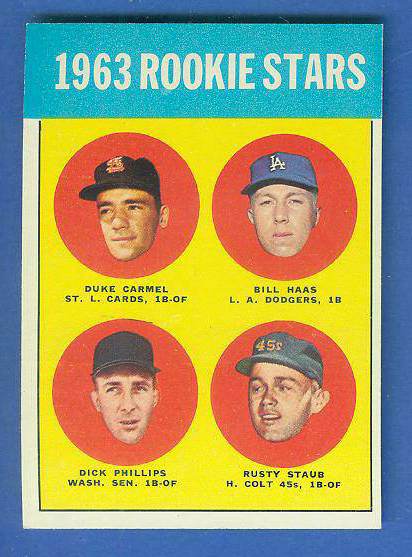 1963 Topps #544 Rusty Staub ROOKIE SCARCE HIGH SERIES (Colt 45s/Astros Baseball cards value