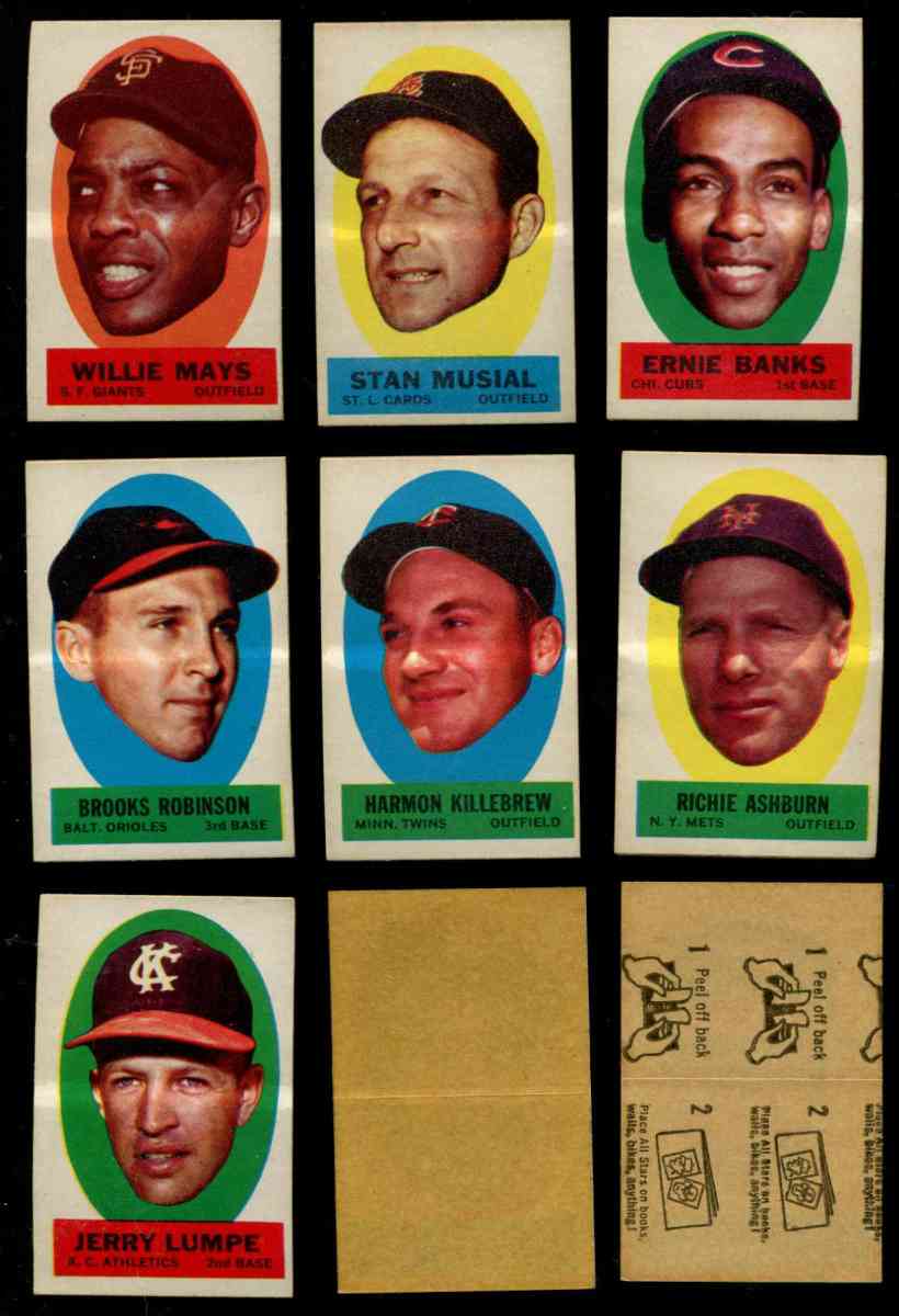 1963 Topps Peel-Offs 'Blank-Back' - Harmon Killebrew (Twins) Baseball cards value