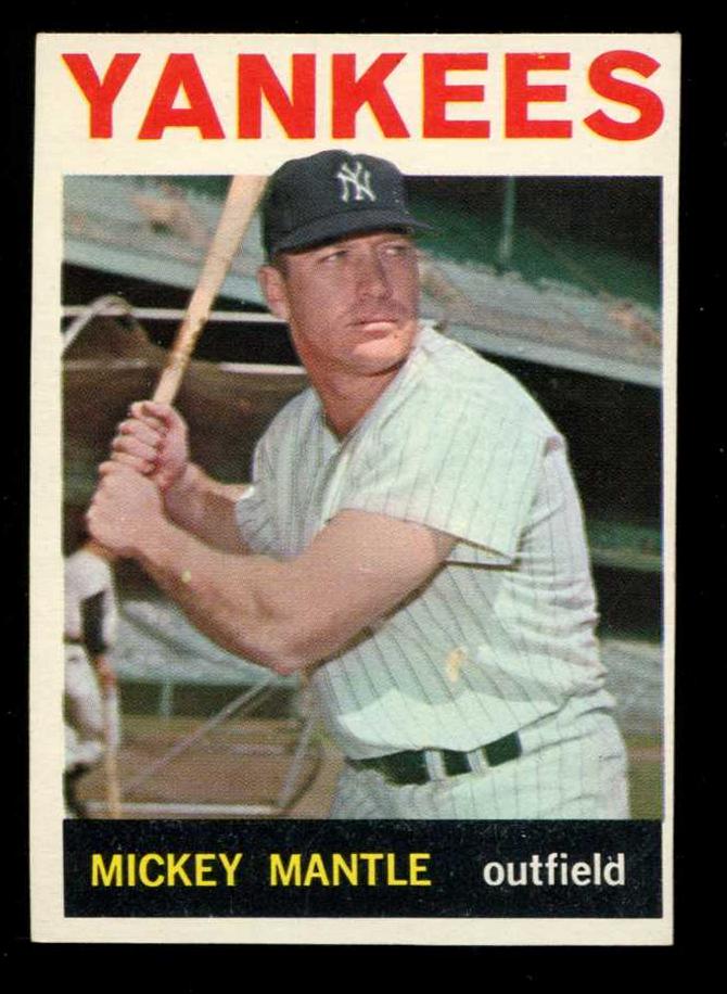 1964 Topps # 50 Mickey Mantle (Yankees) Baseball cards value