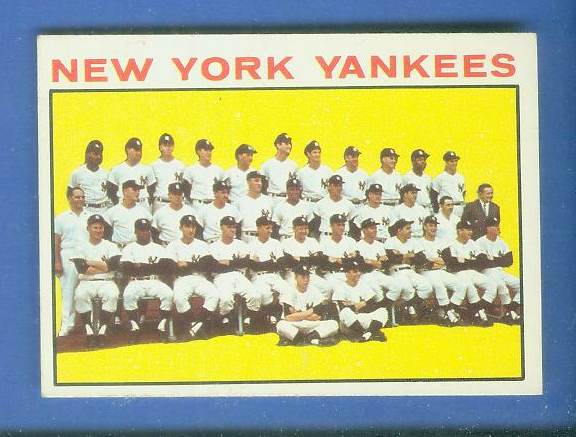 1964 Topps #433 Yankees TEAM card Baseball cards value