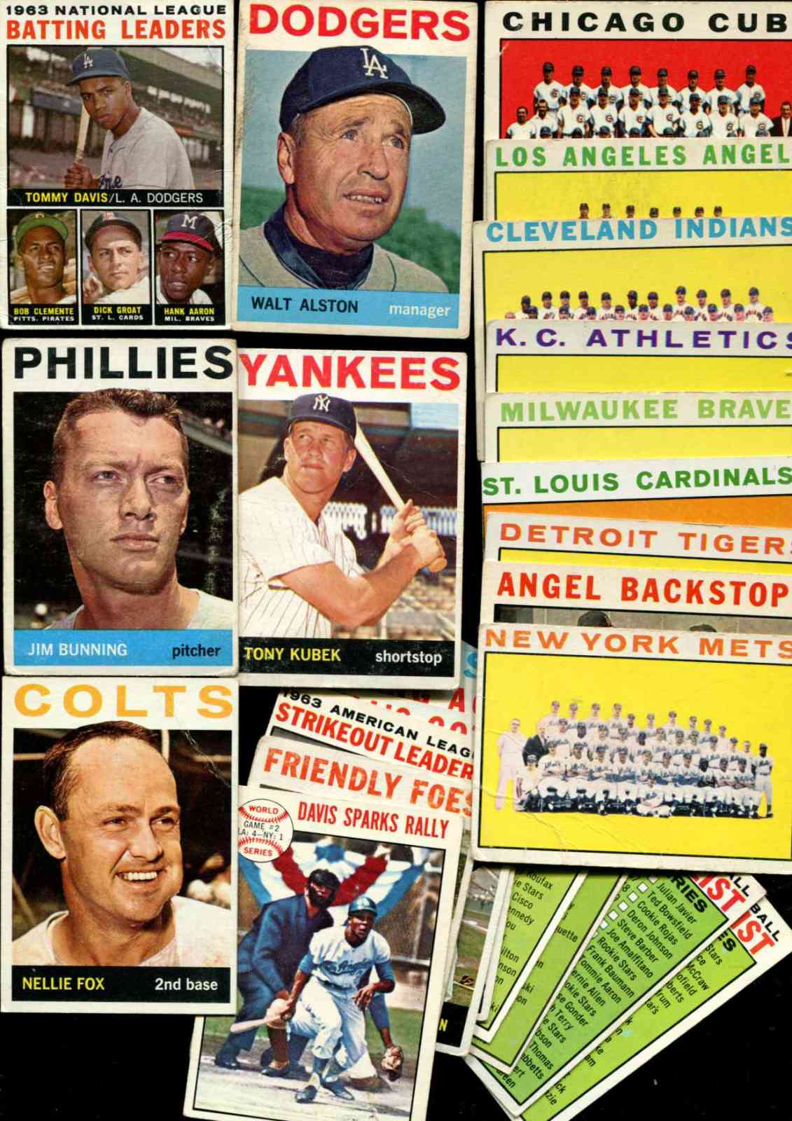  1964 Topps - Lot (190) diff. with Hall-of-Famers,Team cards,specials ... Baseball cards value