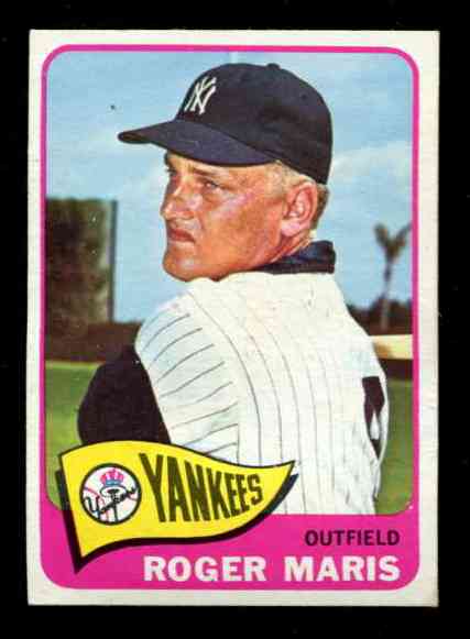 1965 Topps #155 Roger Maris [#a] (Yankees) Baseball cards value