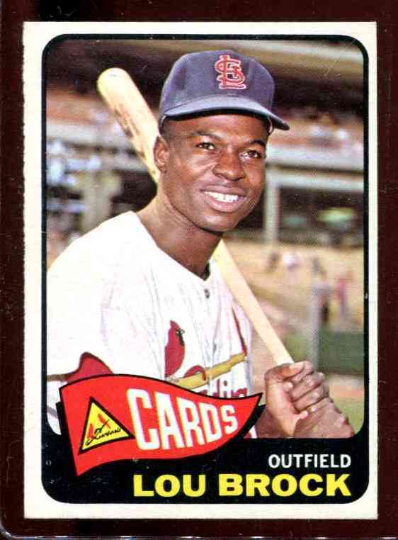 1965 Topps #540 Lou Brock SHORT PRINT [#a] (Cardinals) Baseball cards value