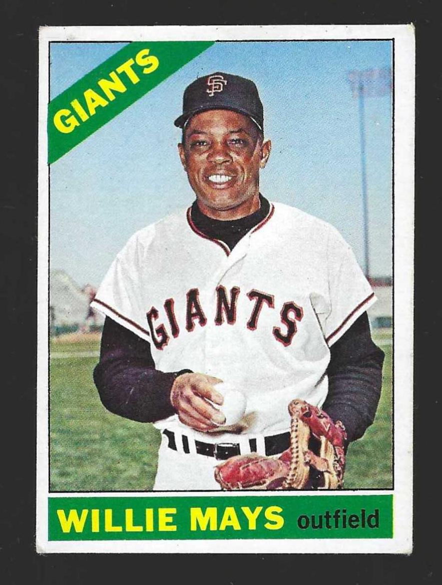 1966 Topps #  1 Willie Mays [#] (Giants) Baseball cards value