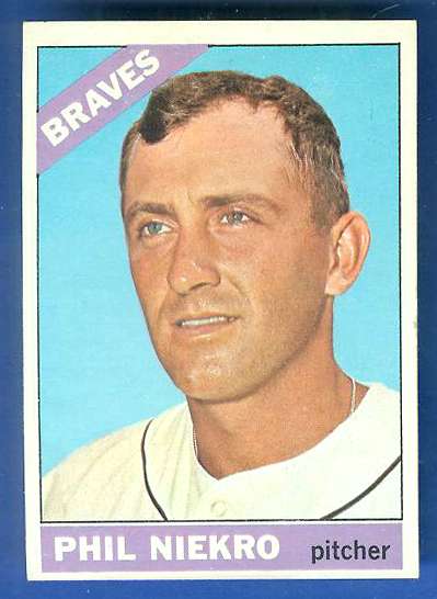 1966 Topps #.28 Phil Niekro [#csc] (Braves) Baseball cards value