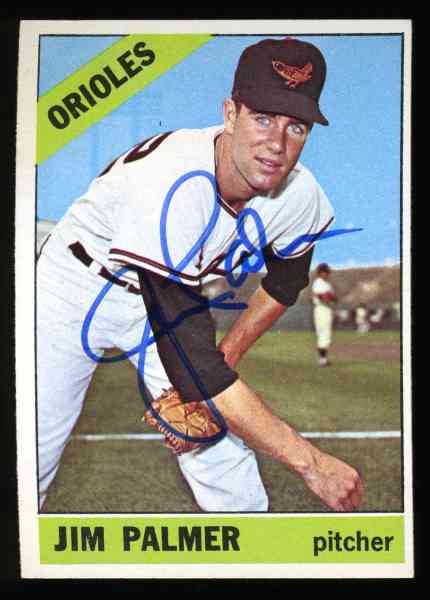 1966 Topps #126 Jim Palmer ROOKIE AUTOGRAPHED (Orioles) Baseball cards value