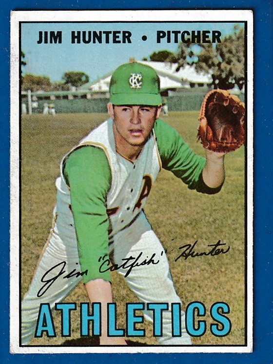 1967 Topps #369 Jim Hunter (Kansas City A's) Baseball cards value