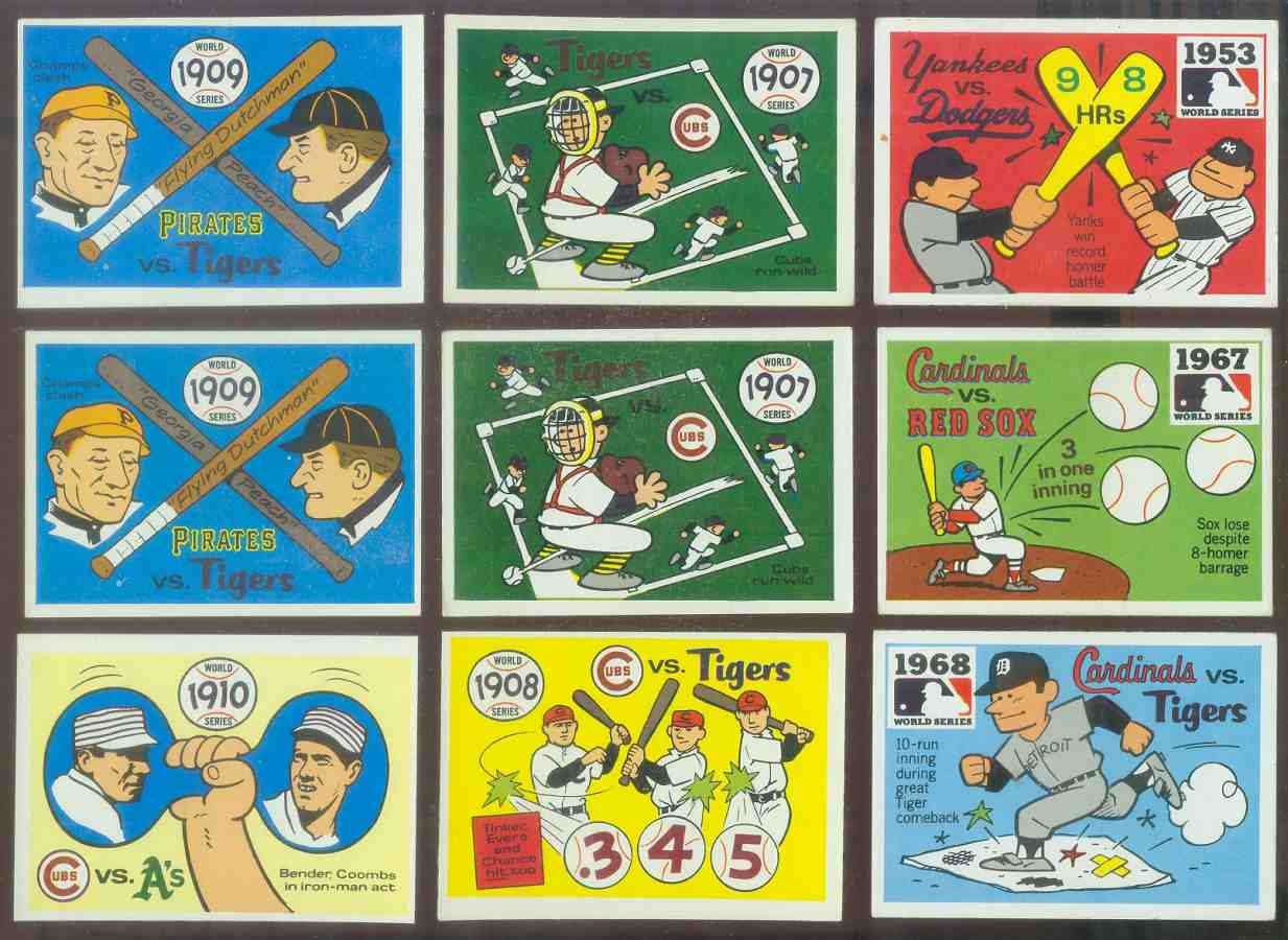 1968 Laughlin World Series #.6 1909 Pirates/Tigers (Ty Cobb/Honus Wagner) Baseball cards value