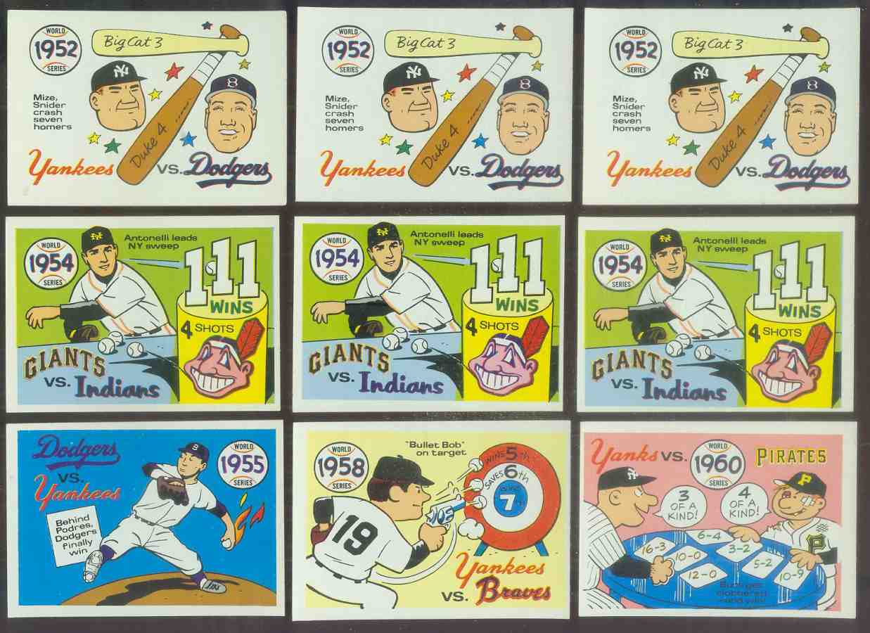 1968 Laughlin World Series #52 1955 Dodgers/Yankees (Johnny Podres) Baseball cards value