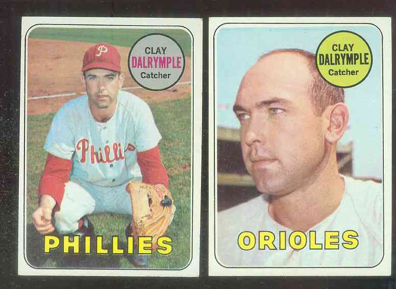 1969 Topps #151 Clay Dalrymple Lot [#asc] BOTH VARIATIONS !!! Baseball cards value
