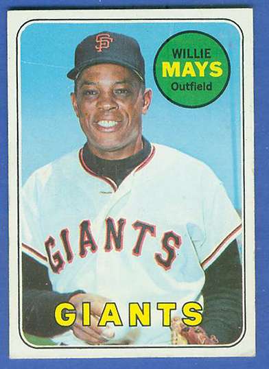 1969 Topps #190 Willie Mays (Giants) Baseball cards value