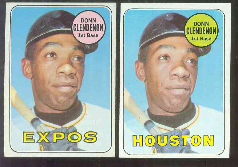 1969 Topps #208B Donn Clendenon [VAR:Expos SCARCE] Baseball cards value