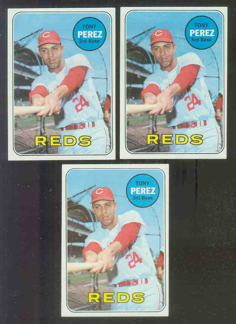 1969 Topps #295 Tony Perez (Reds) Baseball cards value