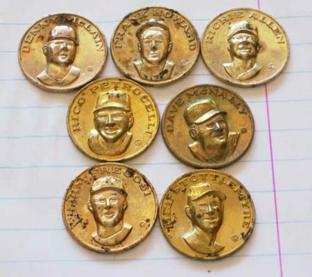  1969 Citgo coins - Lot of (7) different Baseball cards value