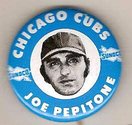 1969 Sunoco CUBS Pins #7 Joe Pepitone Baseball cards value