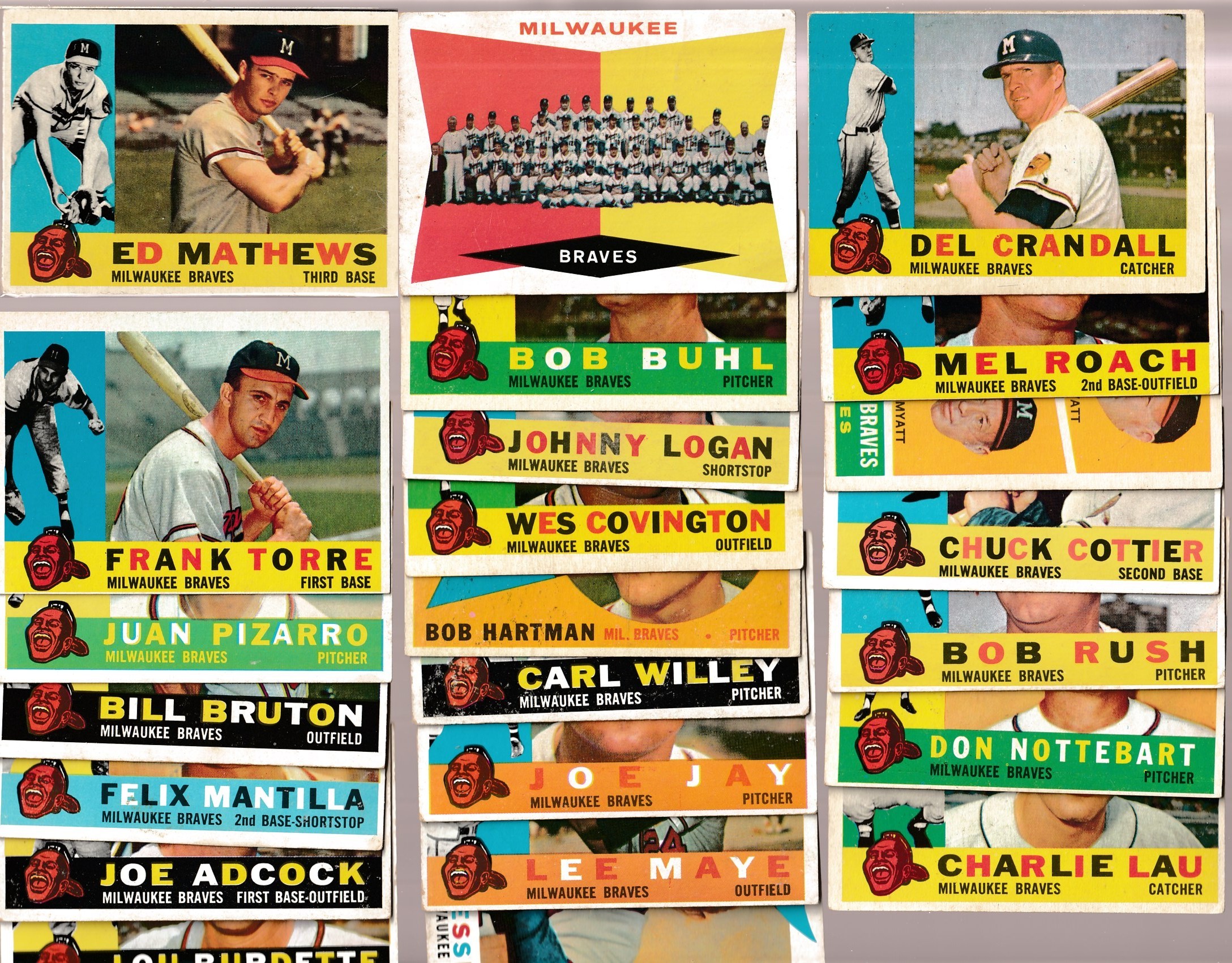 1960 Topps  - BRAVES Starter Team Set/Lot (26/32) + Bonus:#230 w/Spahn Baseball cards value