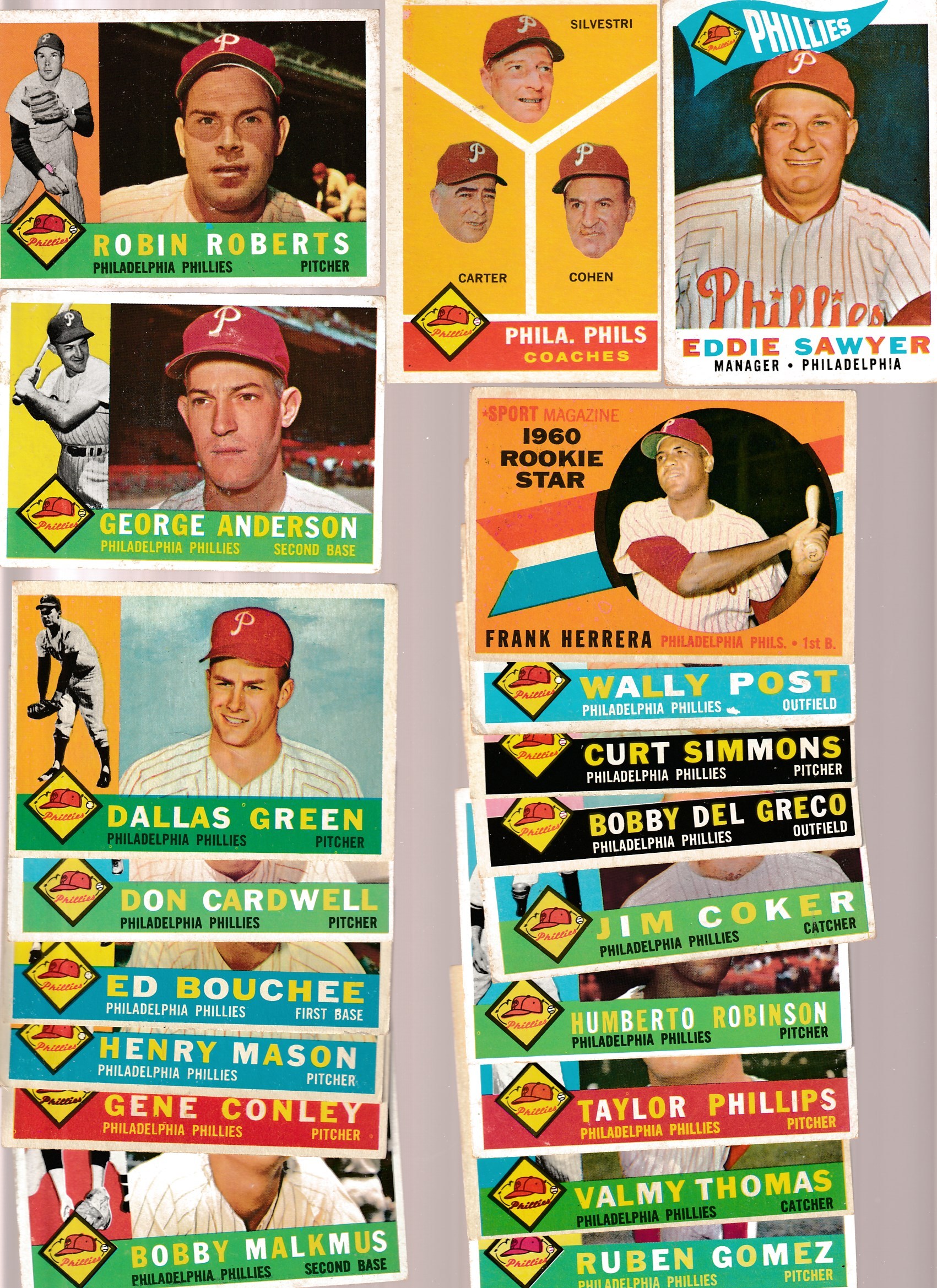 1960 Topps  - PHILLIES Starter Team Set/Lot (27/35) Baseball cards value