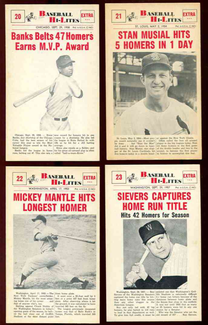 1960 Nu-Card Hi-Lites #22 Mickey Mantle - 'Hits Longest Homer' [#x] Baseball cards value