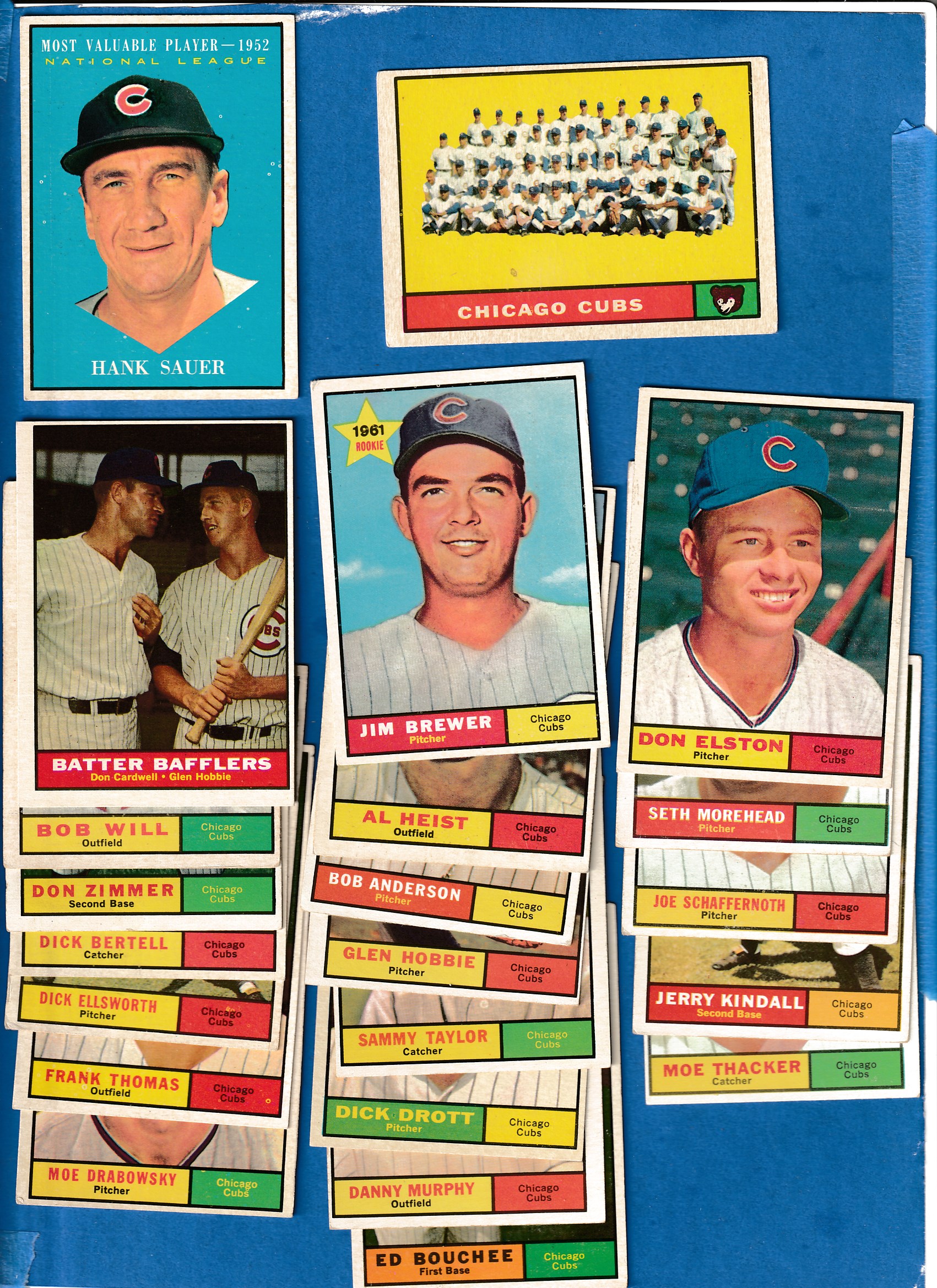 1961 Topps  - CUBS - Near Complete Team Set (21/27) + 2 bonus Baseball cards value