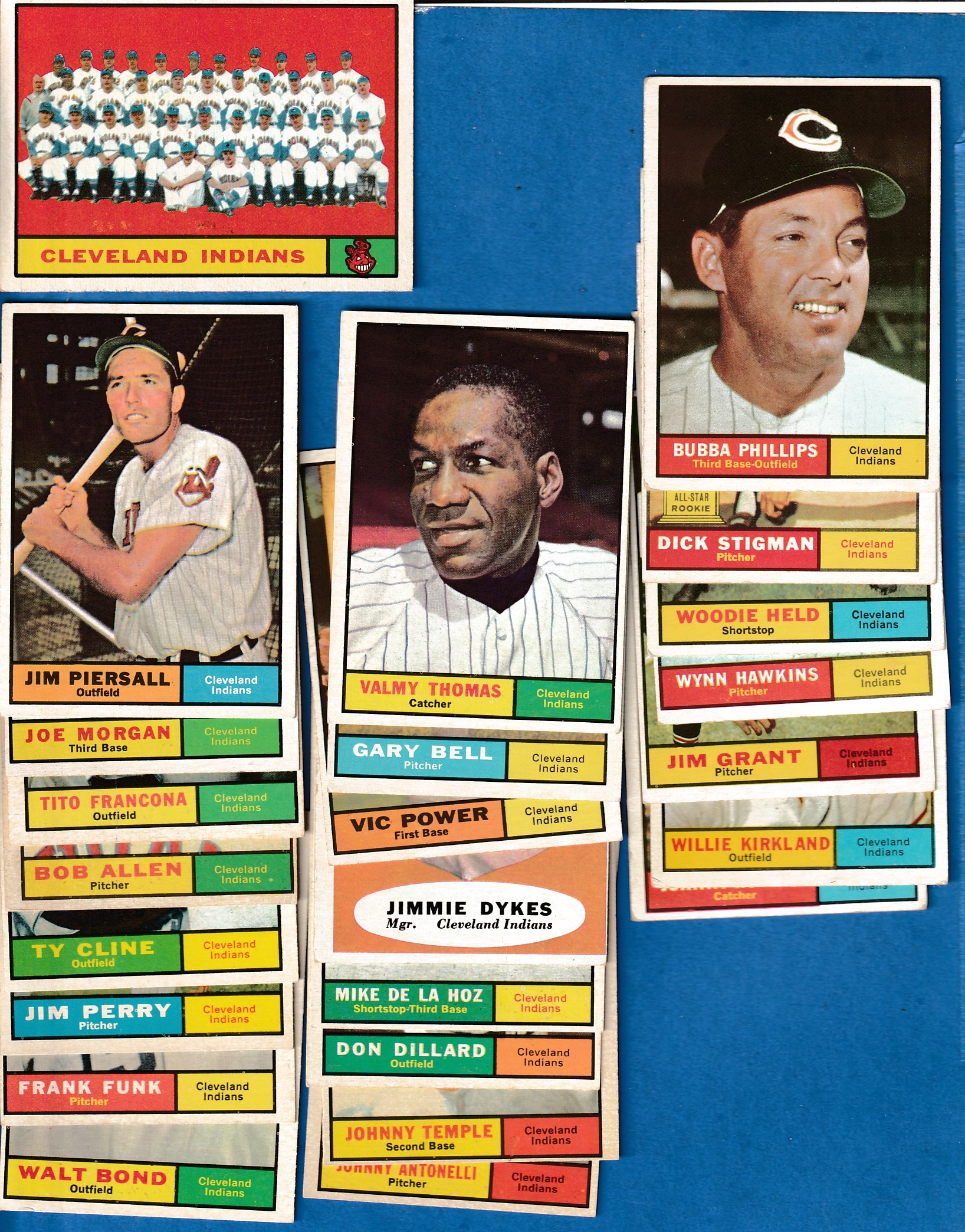 1961 Topps  - INDIANS - Near Complete Team Set (23/27) Baseball cards value