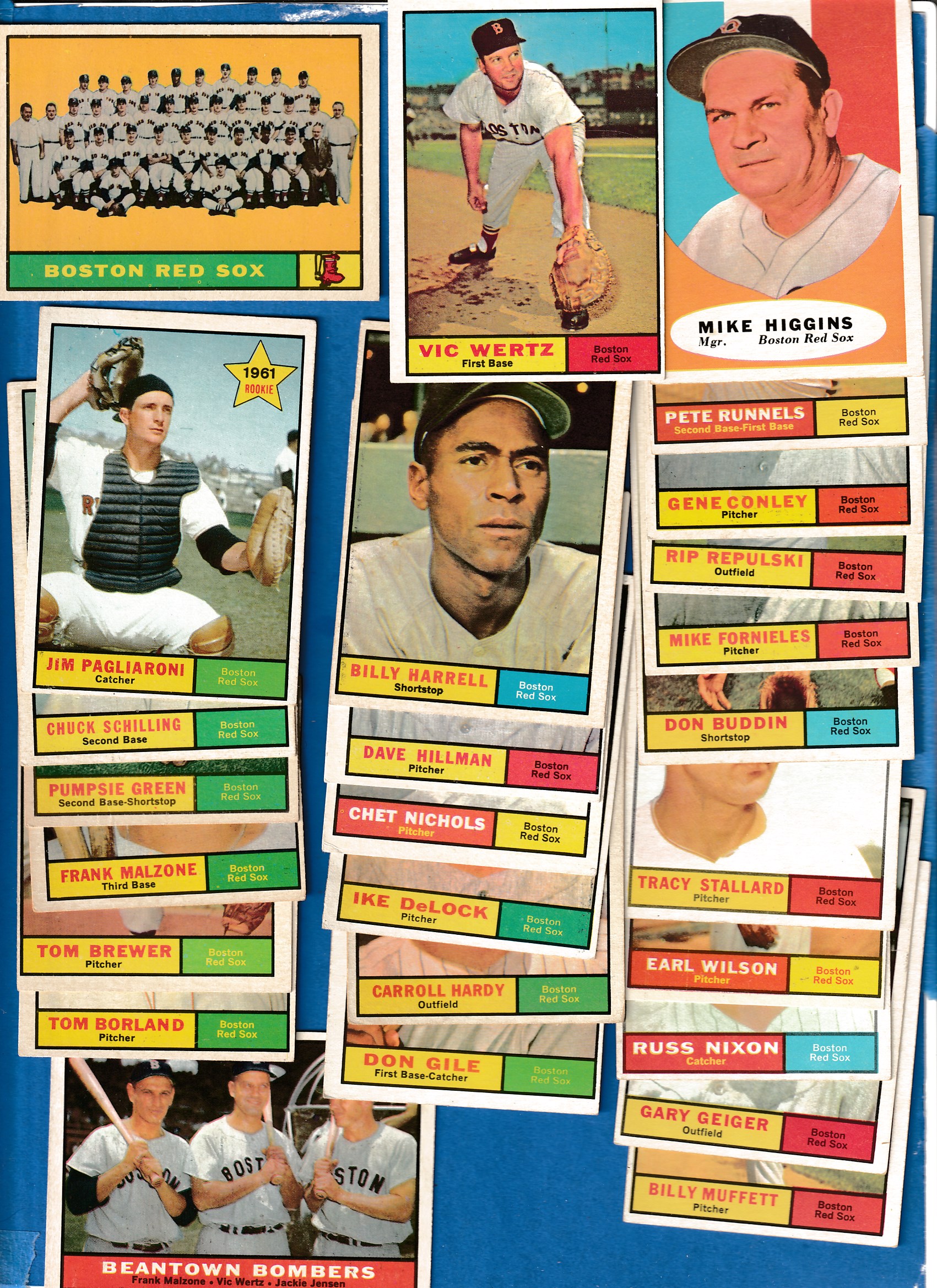 1961 Topps  - RED SOX - Near Complete Team Set (26/29 cards) + bonus Baseball cards value