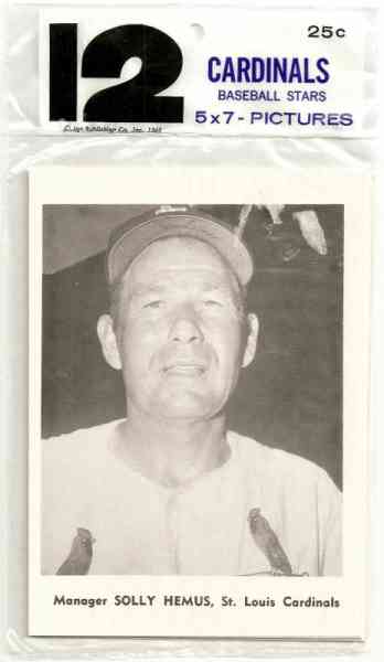 1961 CARDINALS Jay Publishing Photos TEAM SET w/Hemus on top (12 photos) Baseball cards value