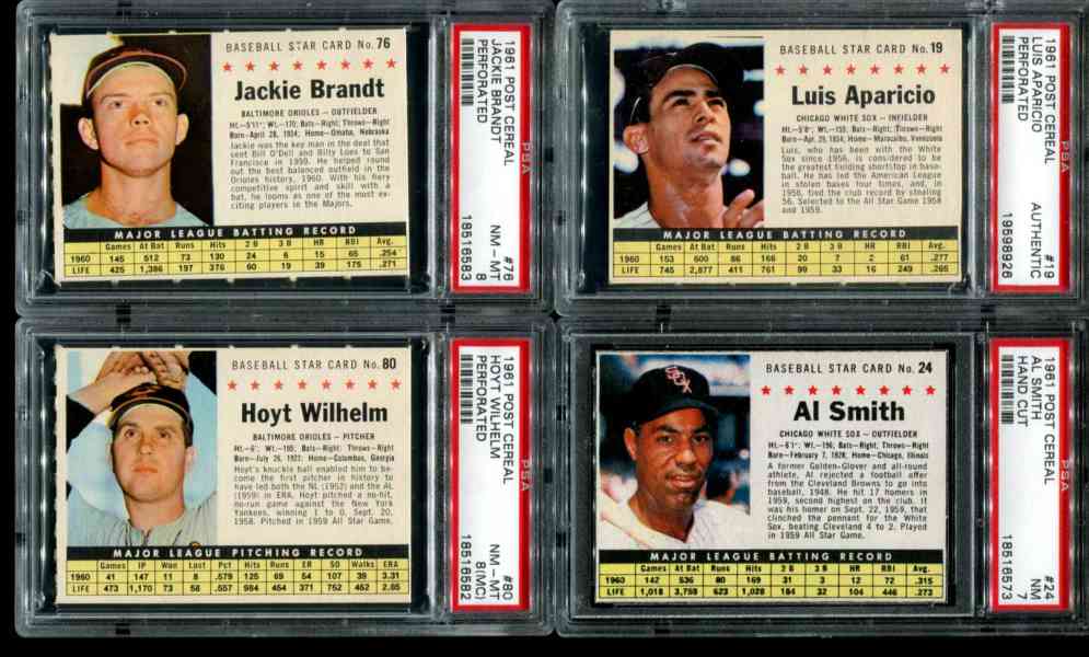 1961 Post #.19 Luis Aparicio  [COM] (White Sox) Baseball cards value