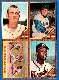 1962 Topps  [p] 3-Card PANEL - Charlie Neal(Dodgers) & Tom Parsons(Pirates)