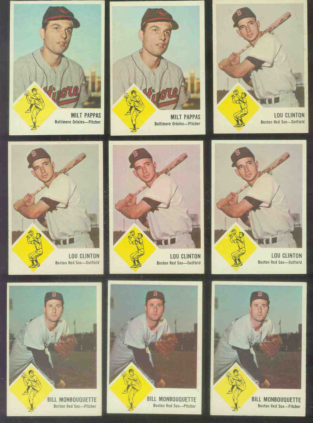 1963 Fleer # 7 Bill Monbouquette (Red Sox) Baseball cards value