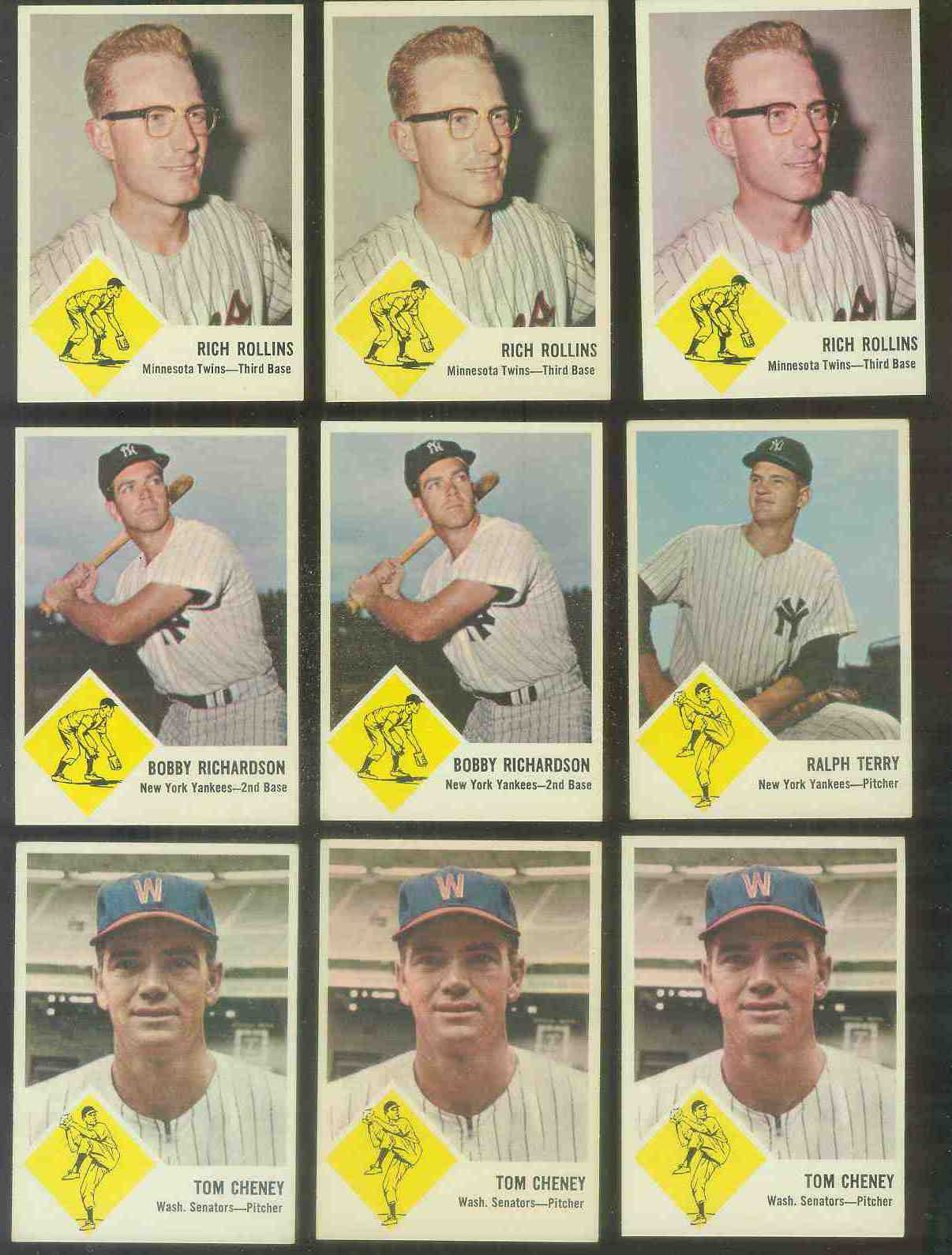 1963 Fleer #25 Bobby Richardson (Yankees) Baseball cards value