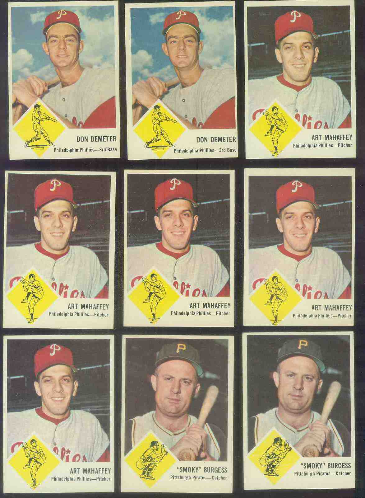 1963 Fleer #55 Smoky Burgess (Pirates) Baseball cards value