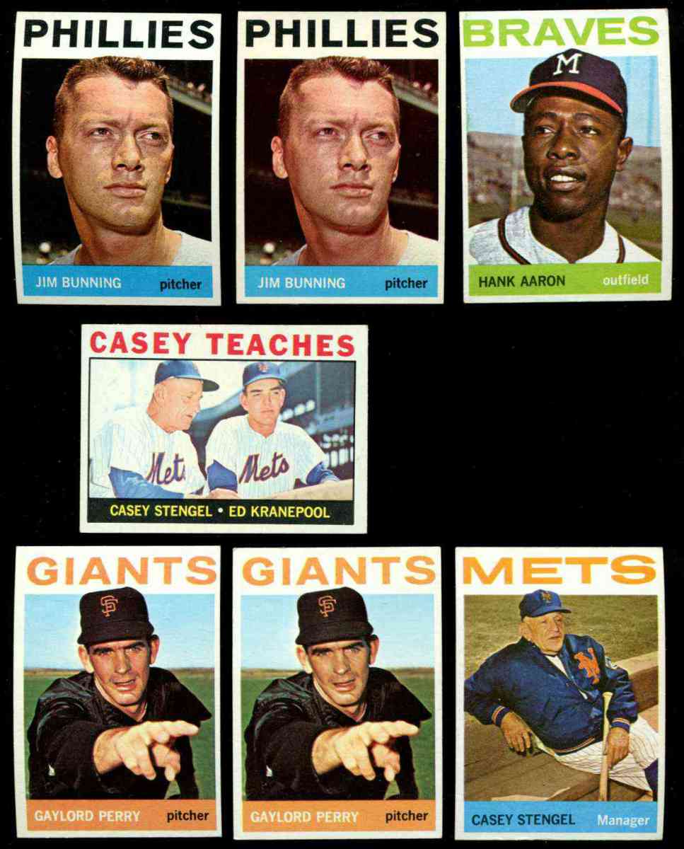 1964 Topps #265 Jim Bunning [#a] (Phillies) Baseball cards value