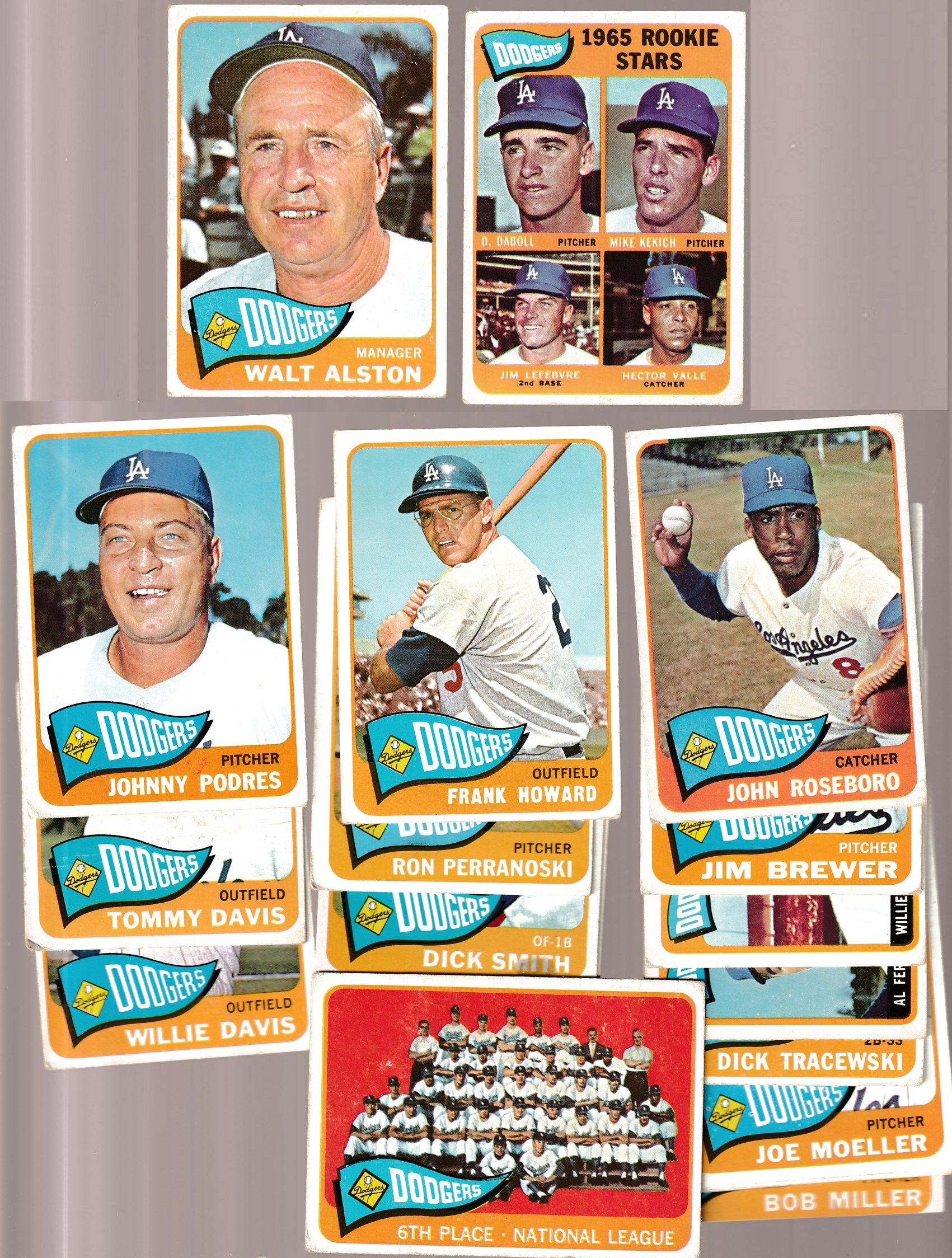 1965 Topps  - DODGERS Starter TEAM SET (20/28) w/Don Drysdale Baseball cards value